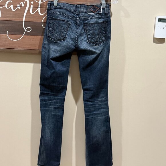 MEK DNM Dark Wash SLIM BOOT CUT 25 Women's Denim Jeans Retro Y2K Western - Picture 2 of 10